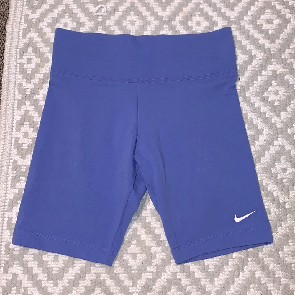 women’s size small, blue Nike bike shorts. Brand new, without tags, never worn.